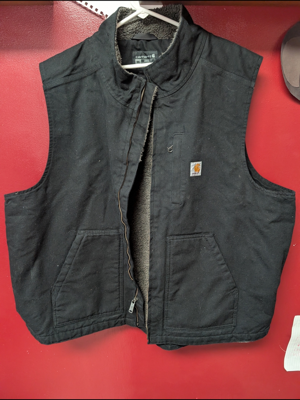 Carhartt Black Quilted-Lined Work Vest
